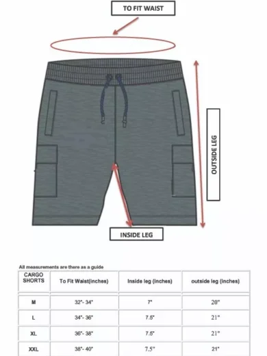 Mens Cargo Shorts Cottonblend Elasticated Cargo Combat Summer Holiday Pants NEW - Image 3