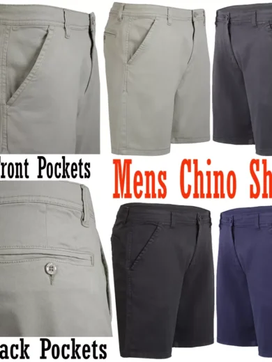Mens Chino Shorts Cotton Cargo Combat Half Pant Stretch Casual Jeans Summer New - Image 2