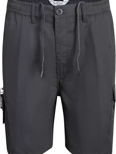 Mens Shorts Cargo Combat Elasticated Waist Multi Pocket Size Plain Lightweight - Image 12