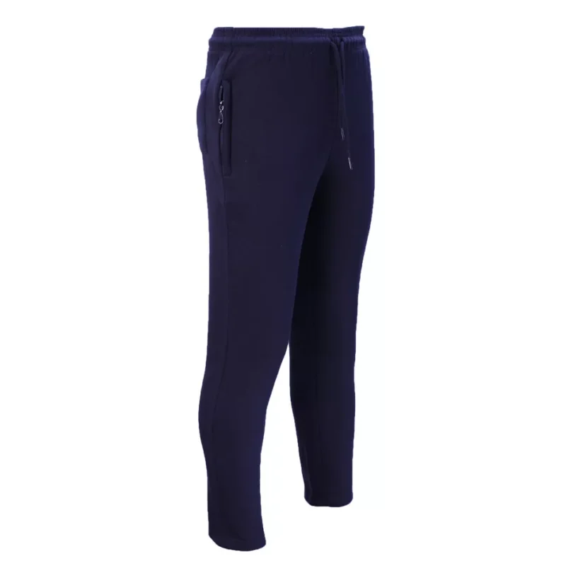 Mens Fleece Jogging Bottoms ZIP Pockets Pants Plain Open Hem Joggers Trouser - Image 12