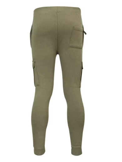 Mens Cargo Joggers Fleece Bottom Elasticated Gym Trouser Sweatpants ZIP Pockets - Image 14