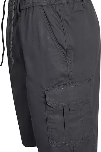 Mens Elasticated Cargo Shorts Summer Casual Cotton Combat Pants New M - 2XL - Image 13