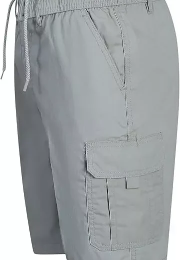 Mens Elasticated Cargo Shorts Summer Casual Cotton Combat Pants New M - 2XL - Image 17