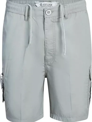 Mens Shorts Cargo Combat Elasticated Waist Multi Pocket Size Plain Lightweight - Image 18