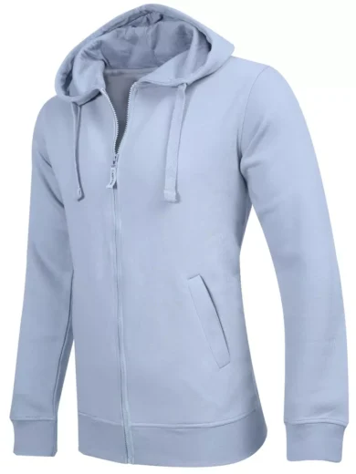 Mens Full-Zip Hooded Fleece Sweatshirt Plain Workwear Casual Jumper SweaterS-3XL - Image 18