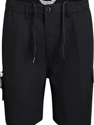 Mens Shorts Cargo Combat Elasticated Waist Multi Pocket Size Plain Lightweight - Image 4