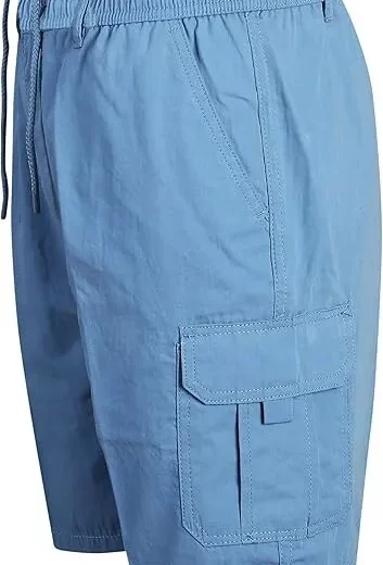 Mens Elasticated Cargo Shorts Summer Casual Cotton Combat Pants New M - 2XL - Image 21