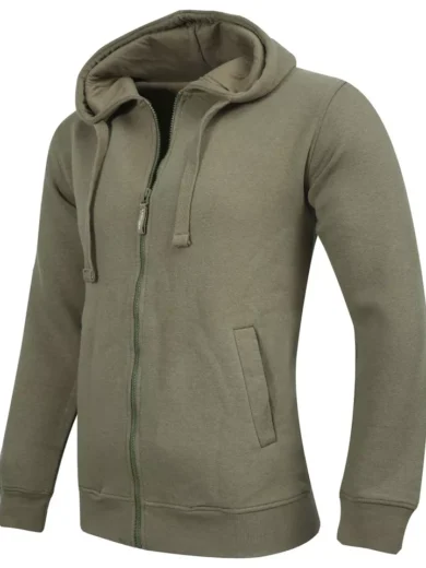 Mens Full-Zip Hooded Fleece Sweatshirt Plain Workwear Casual Jumper SweaterS-3XL - Image 21