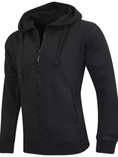 Mens Full-Zip Hooded Fleece Sweatshirt Plain Workwear Casual Jumper SweaterS-3XL - Image 24