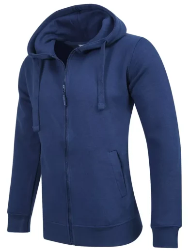 Mens Full-Zip Hooded Fleece Sweatshirt Plain Workwear Casual Jumper SweaterS-3XL - Image 4