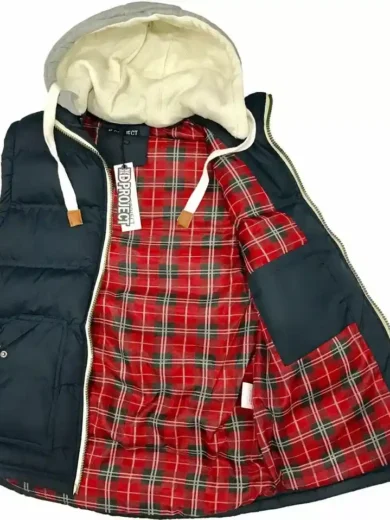 Mens Body Warmer Gilet Hoodie Hooded Contrast Sleeveless Jacket S M L XL XXL - Image 2