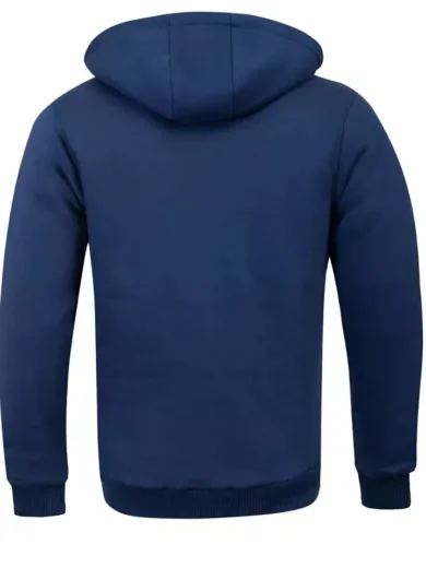 Mens Padded Borg Fleece Lined Full Zip Up Hoodie Sweatshirt Quality Jacket M-3XL - Image 6