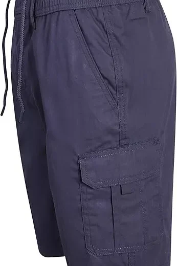 Mens Elasticated Cargo Shorts Summer Casual Cotton Combat Pants New M - 2XL - Image 7