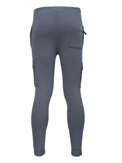 Mens Cargo Joggers Fleece Bottom Elasticated Gym Trouser Sweatpants ZIP Pockets - Image 8