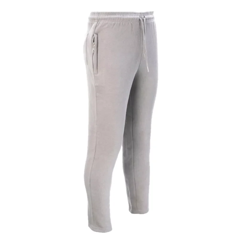 Mens Fleece Jogging Bottoms ZIP Pockets Pants Plain Open Hem Joggers Trouser - Image 10